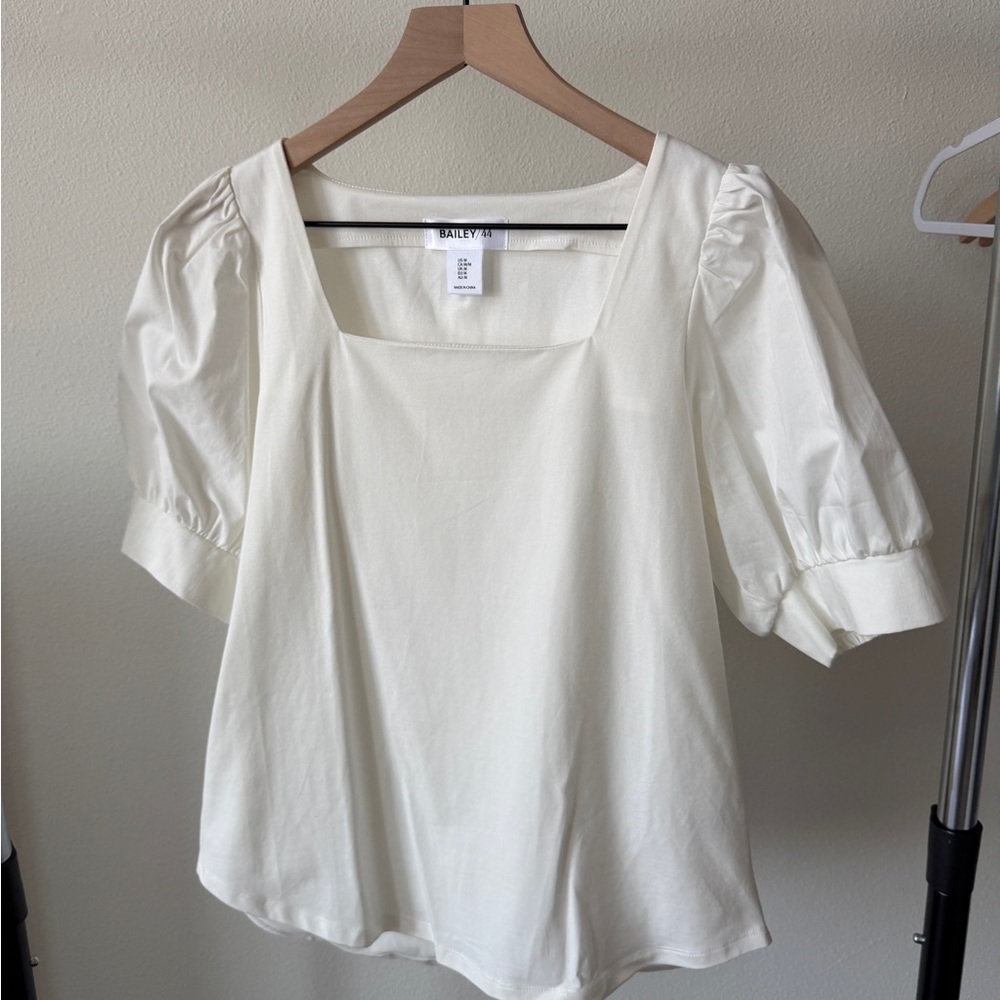 Bailey 44 Ivory Puff Sleeve Blouse
